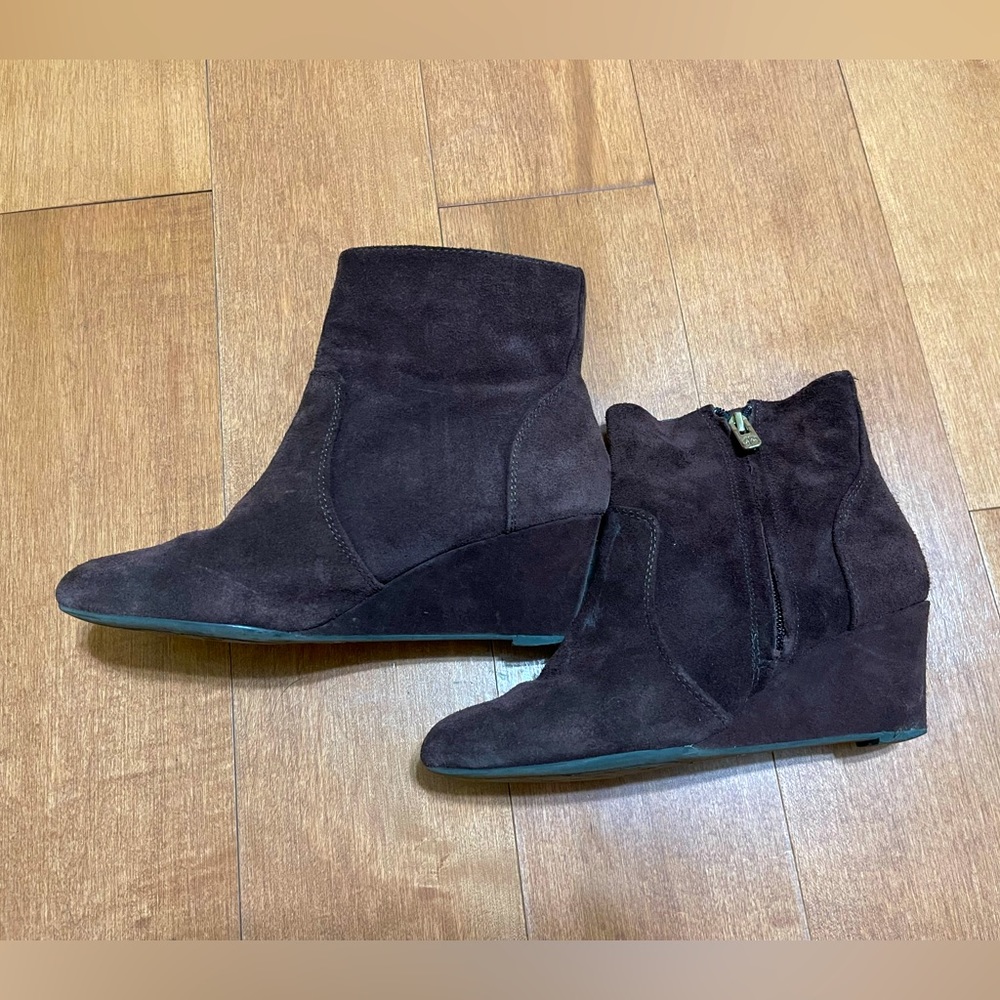 Antonio Melani Suede Wedge Booties